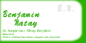 benjamin matay business card